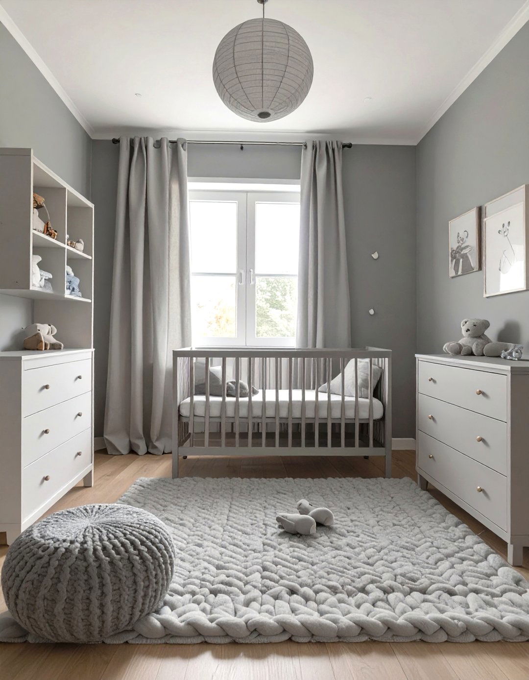Monochromatic Gray Nursery - 30 boys nursery ideas