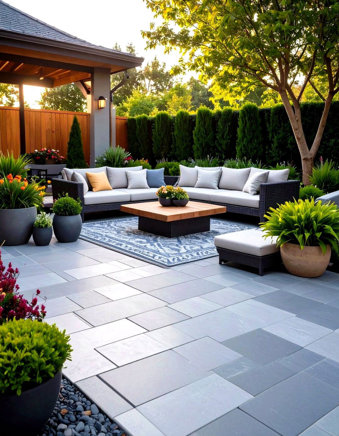 Monochromatic Gray Patio Pavers - 30 patio pavers ideas