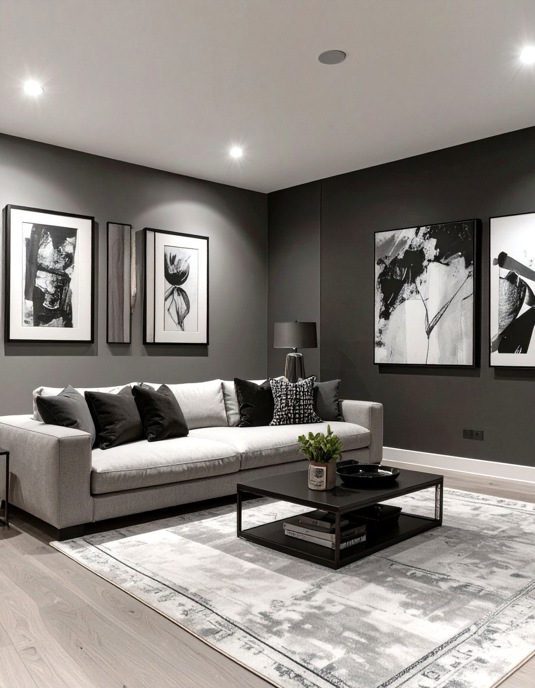 Monochromatic Gray Scheme - 30 basement paint color ideas