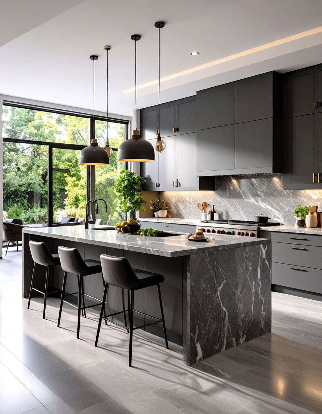 Monochromatic Grey Kitchen - 30 grey kitchen ideas