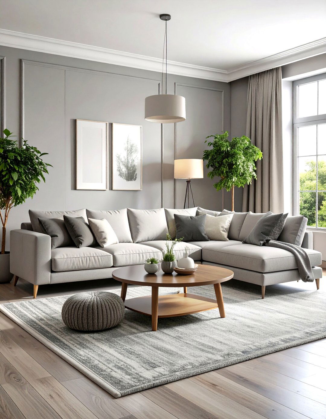 Monochromatic Grey and White Living Room - 30 grey and white living room ideas