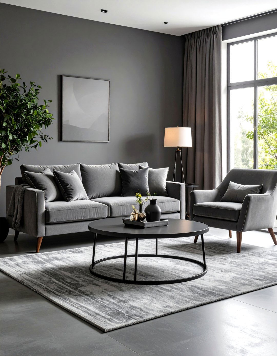 Monochromatic Living Room - 30 living room furniture design ideas