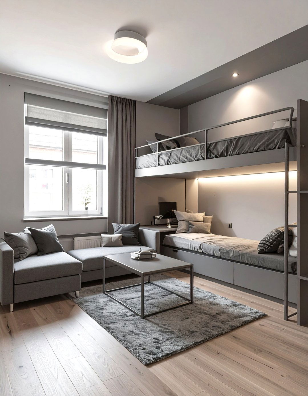 Monochromatic Modern Dorm Room - 30 dorm room inspiration
