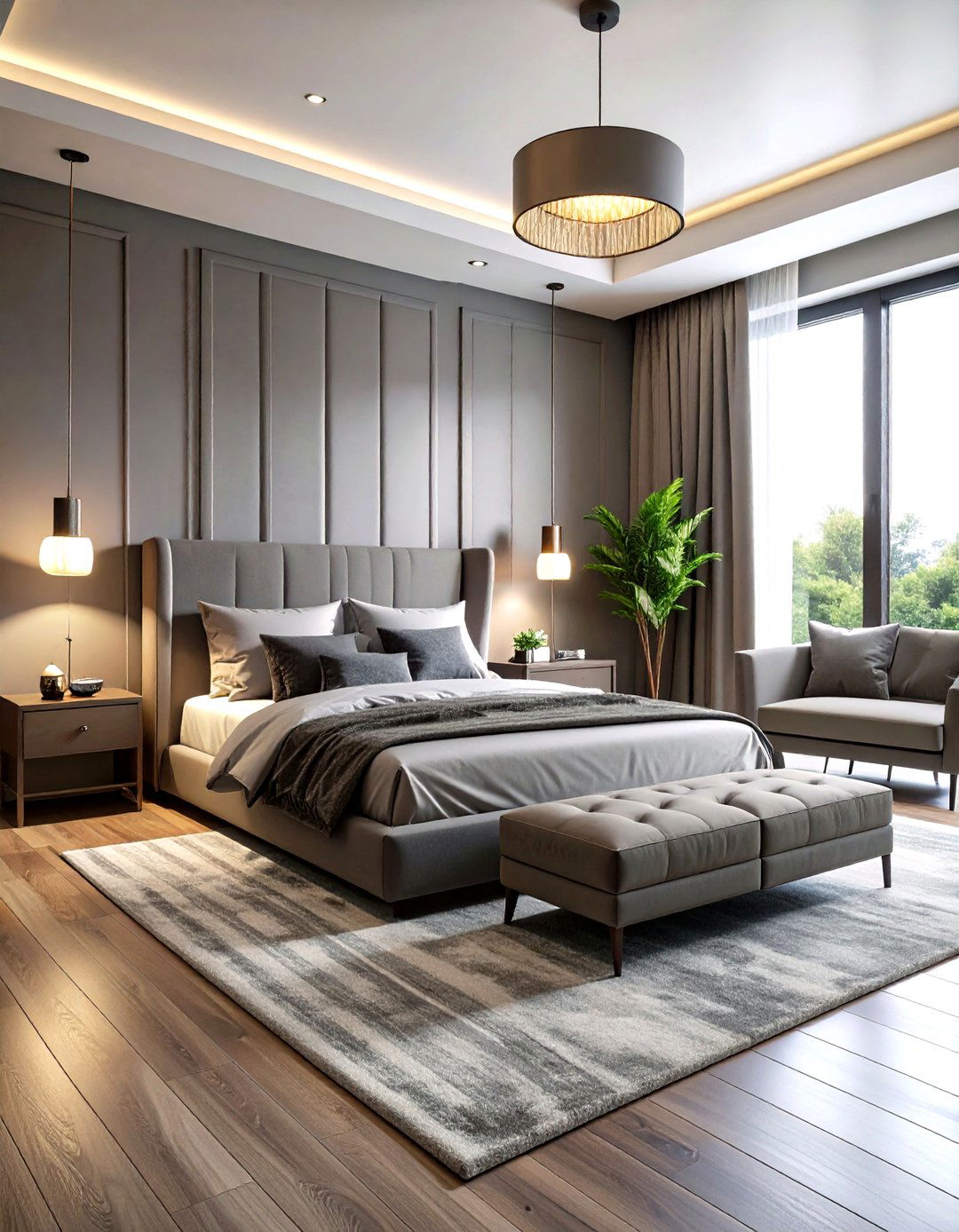 Monochromatic Modern Elegance - 30 living room bedroom ideas