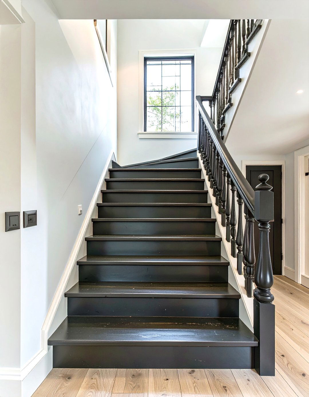 Monochromatic Painted Stairway - 30 stairway decor ideas