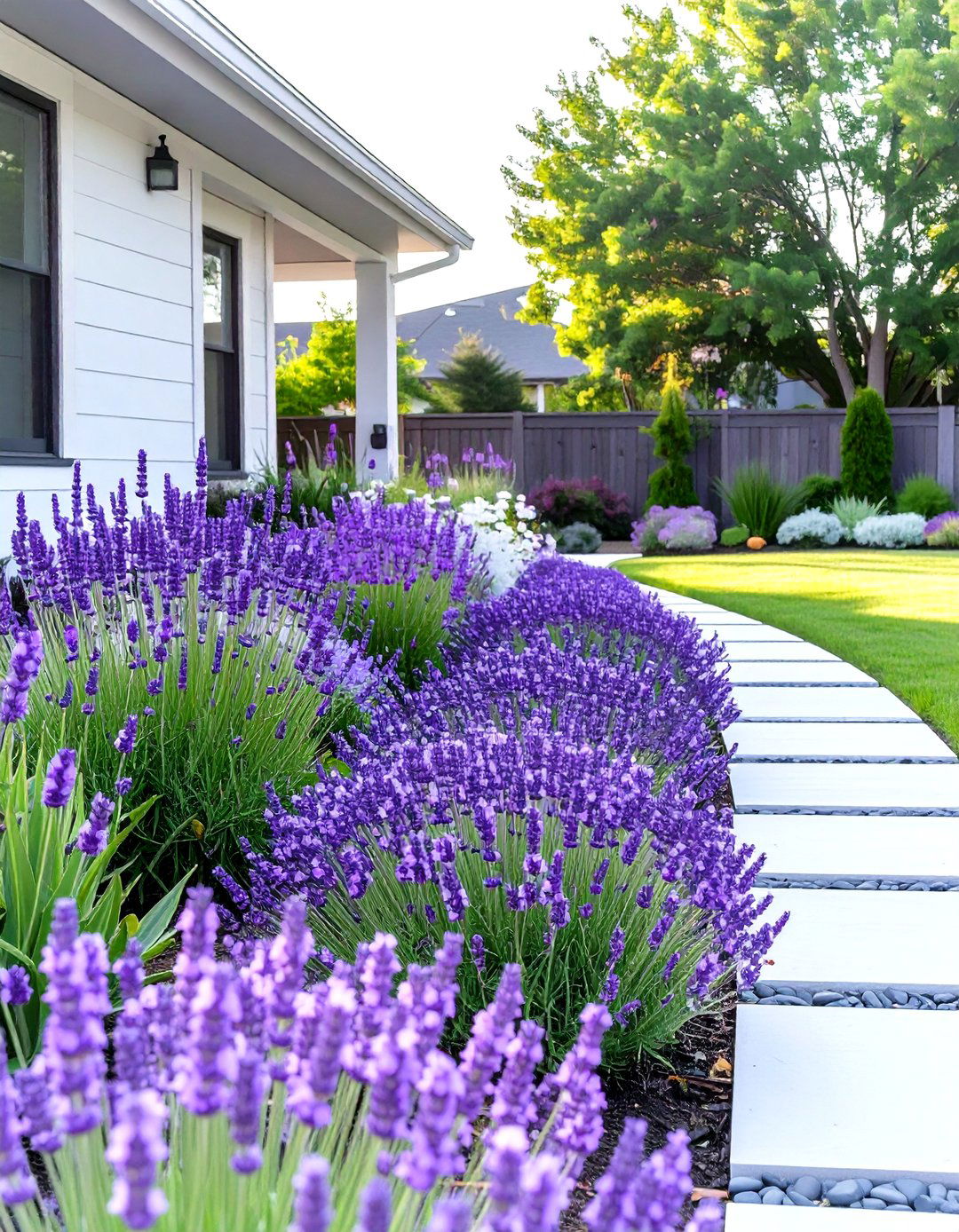 Monochromatic Planting Scheme - 30 small front yard ideas