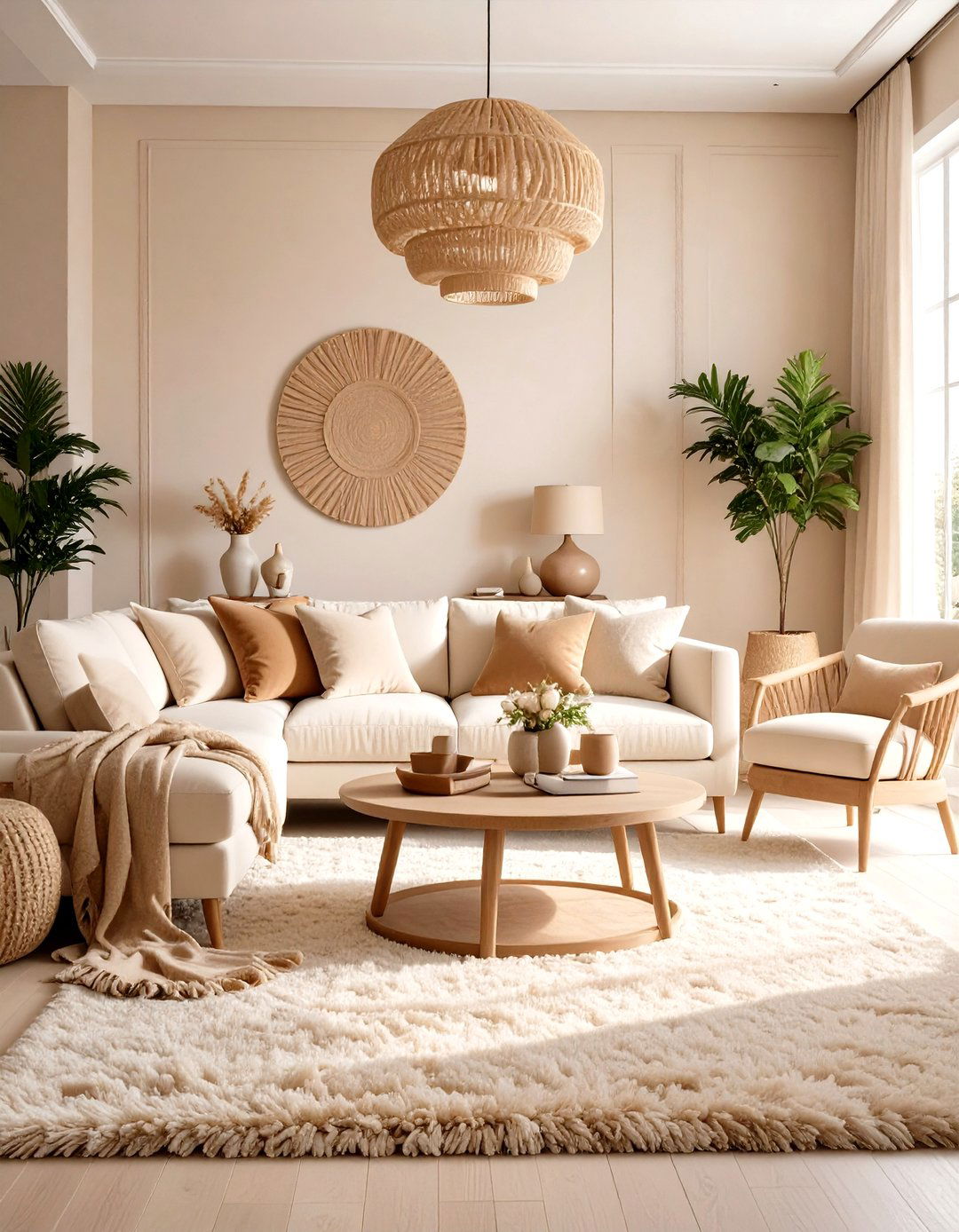 Monochromatic Texture Living Room - 30 living room decor ideas 2025
