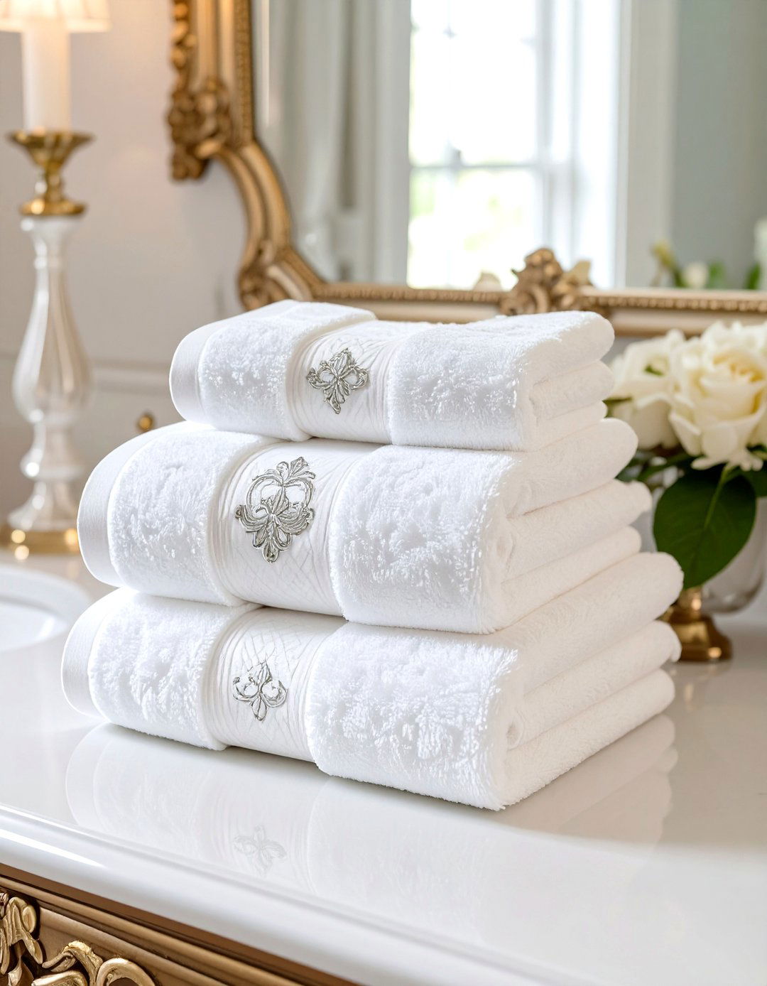 Monogrammed Linens and Accessories - 30 victorian bathroom ideas