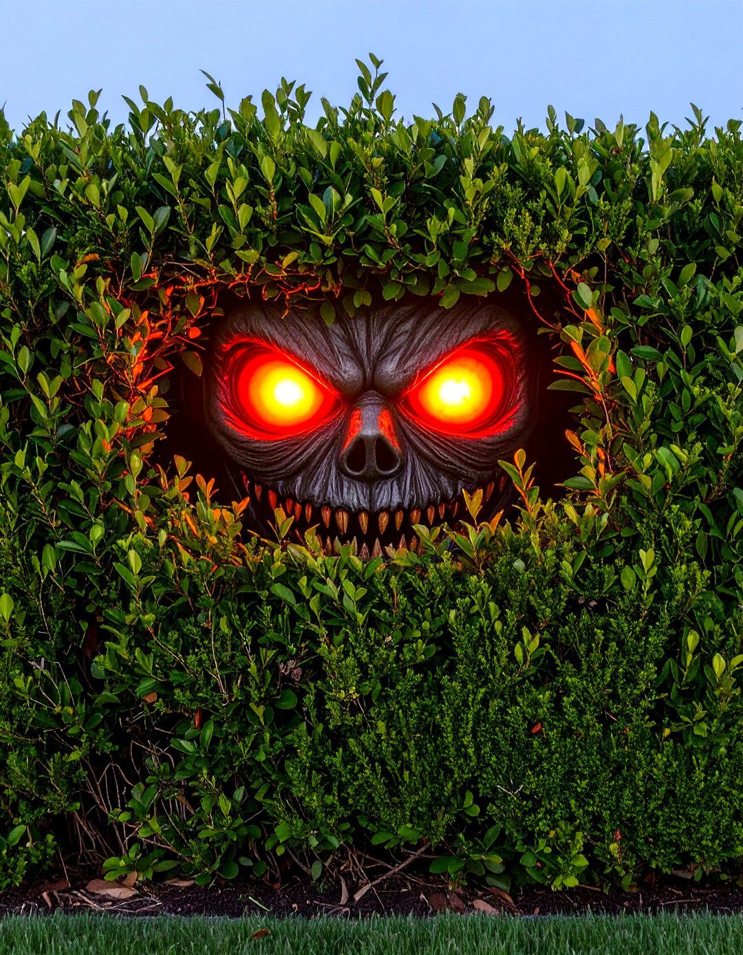 Monster in the Bushes - 30 halloween decoration ideas outdoor diy