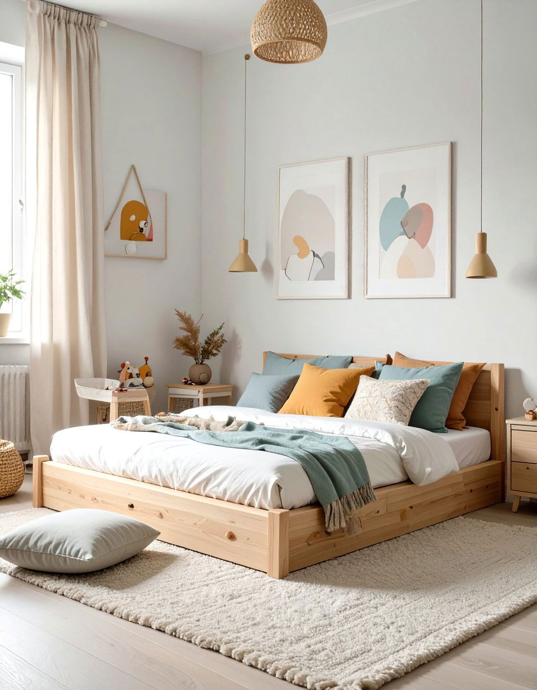 Montessori Floor Bed for Independence - 30 toddler bedroom ideas