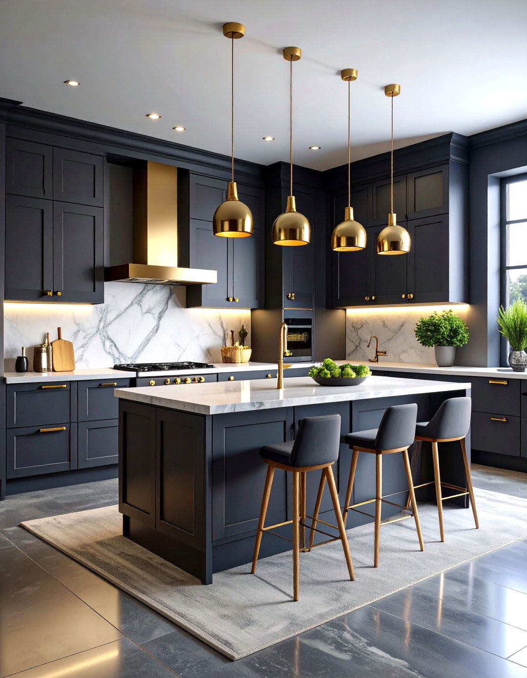 Moody Charcoal Gray Kitchen - 30 kitchen paint ideas