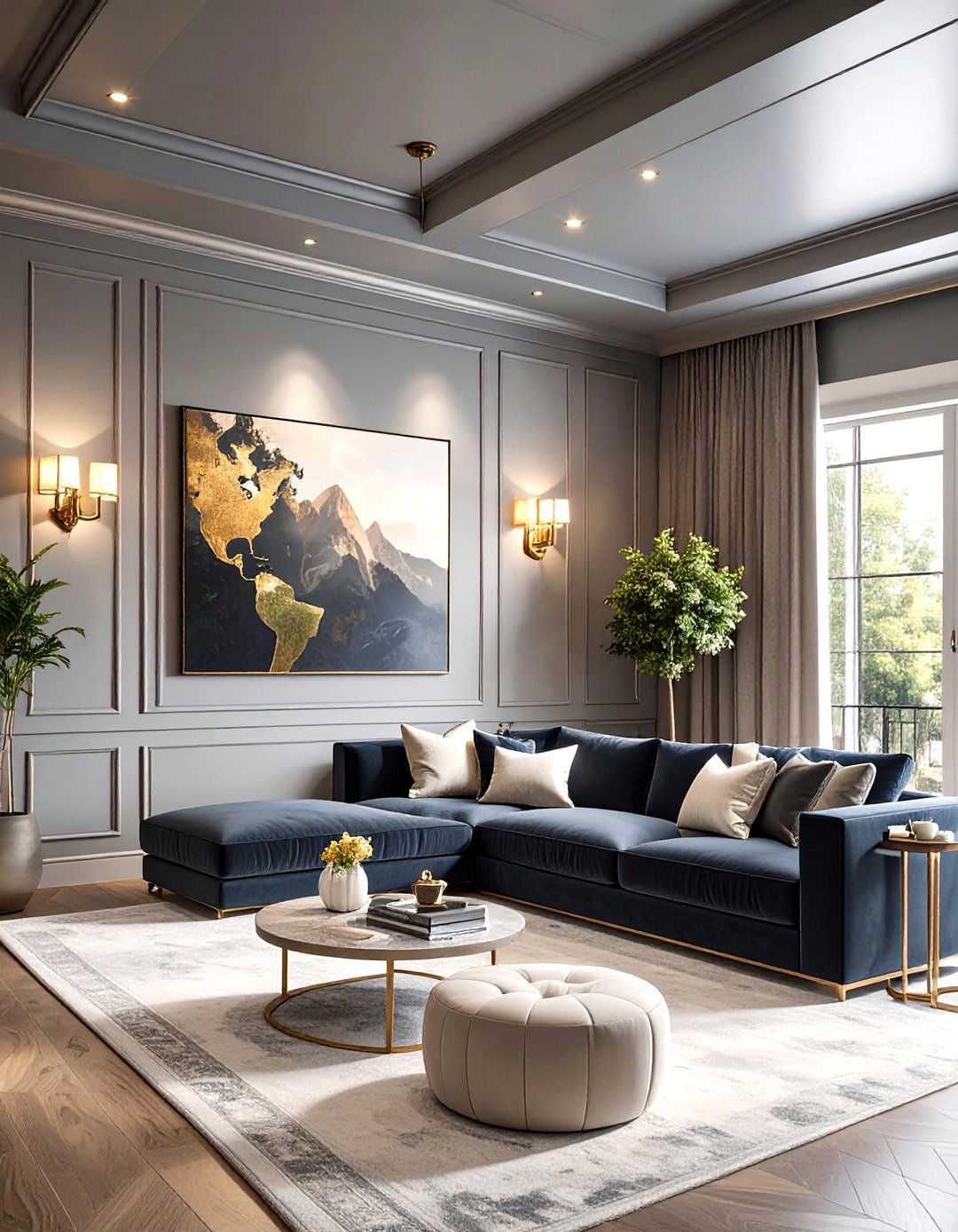 Moody Charcoal Gray Media Room - 30 modern basement color ideas decorating