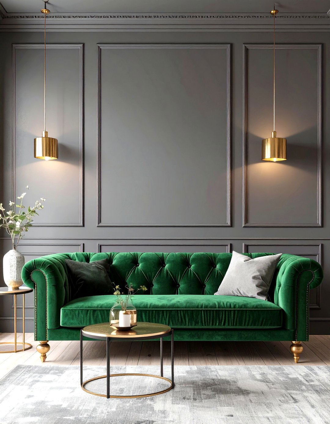 Moody Charcoal Living Room - 30 gray living room ideas