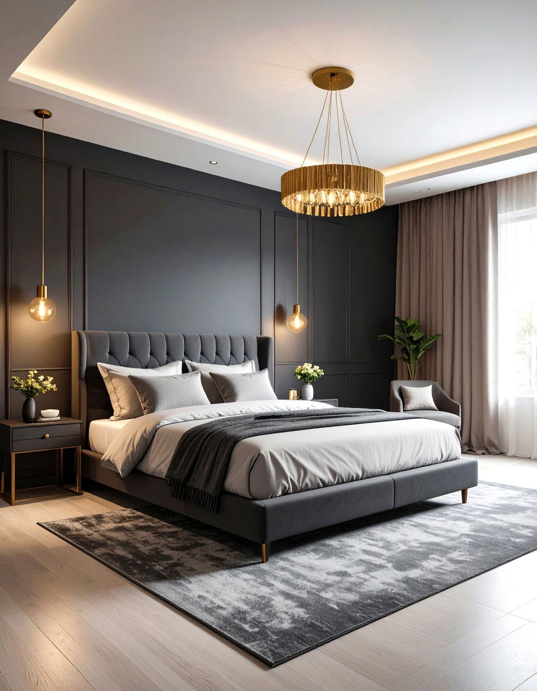 Moody Dark Gray Bedroom - 30 gray bedroom ideas