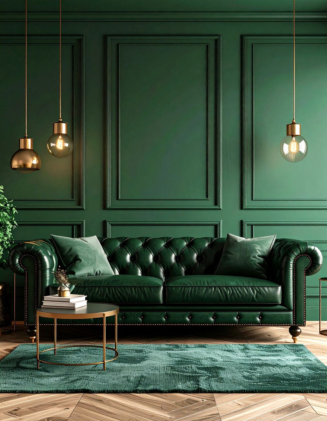 Moody Forest Green Living Room - 30 living room paint color ideas