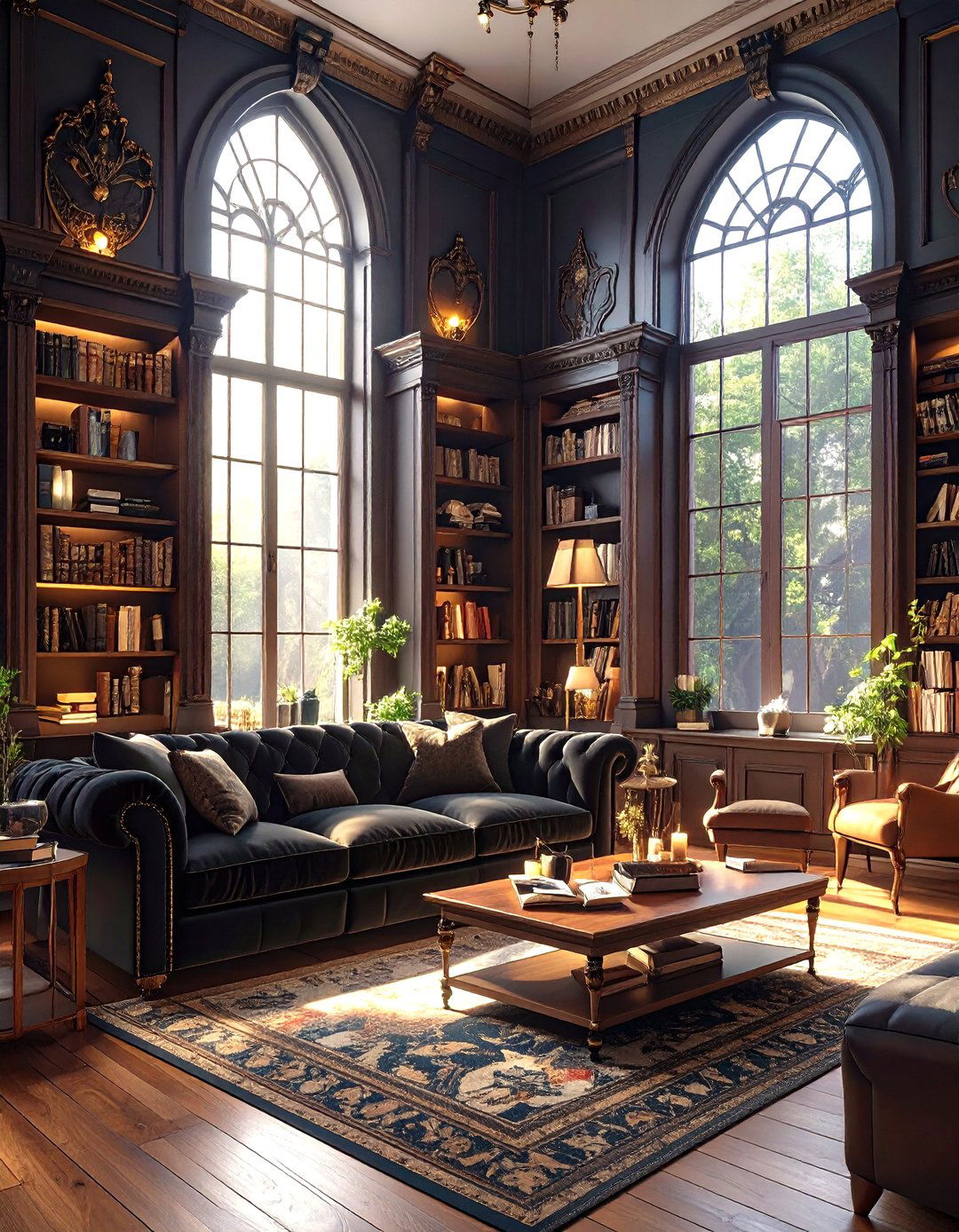 Moody Goth Lair - 30 sims 4 living room ideas
