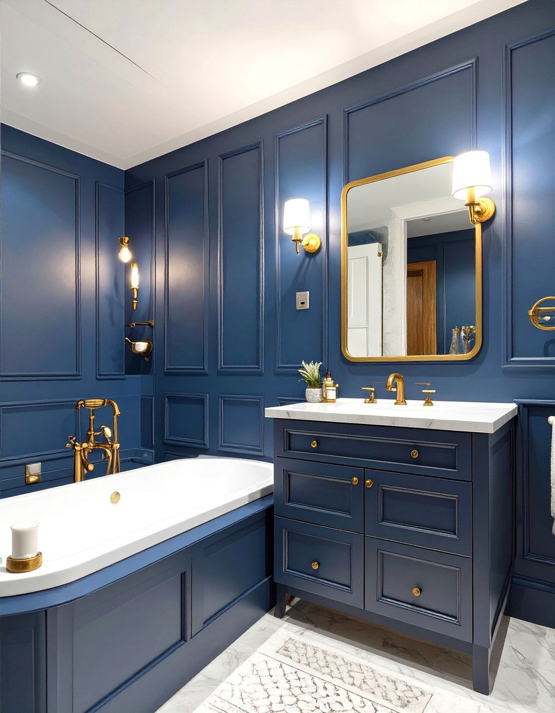 Moody Jewel Toned Small Bathroom - 30 cheap bathroom ideas for small bathrooms