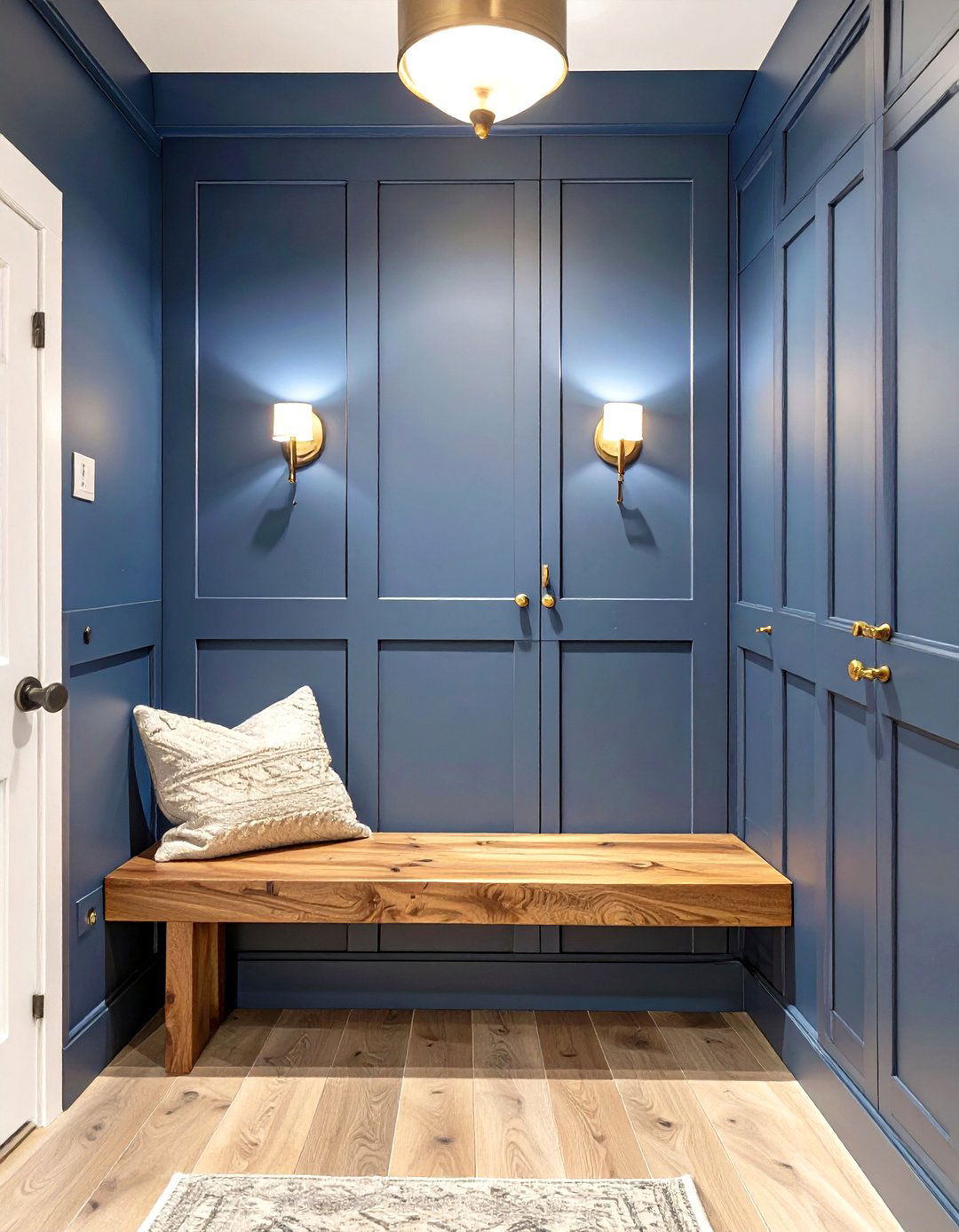 Moody Mudroom with Dark Tones - 30 modern mudroom ideas