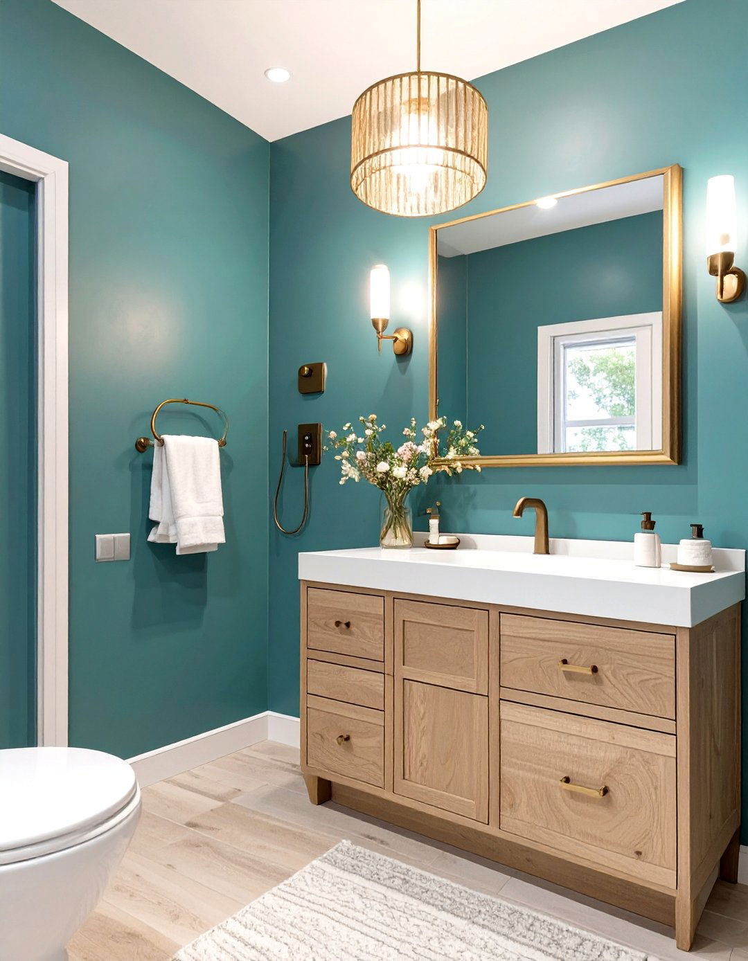 Moody Teal Bathroom - 30 blue bathroom ideas