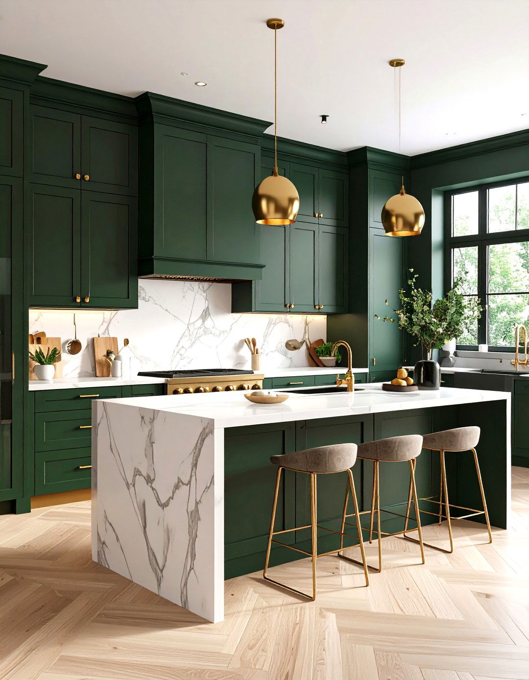 Moody and Dark Painted Kitchen Wall - 30 kitchen wall ideas