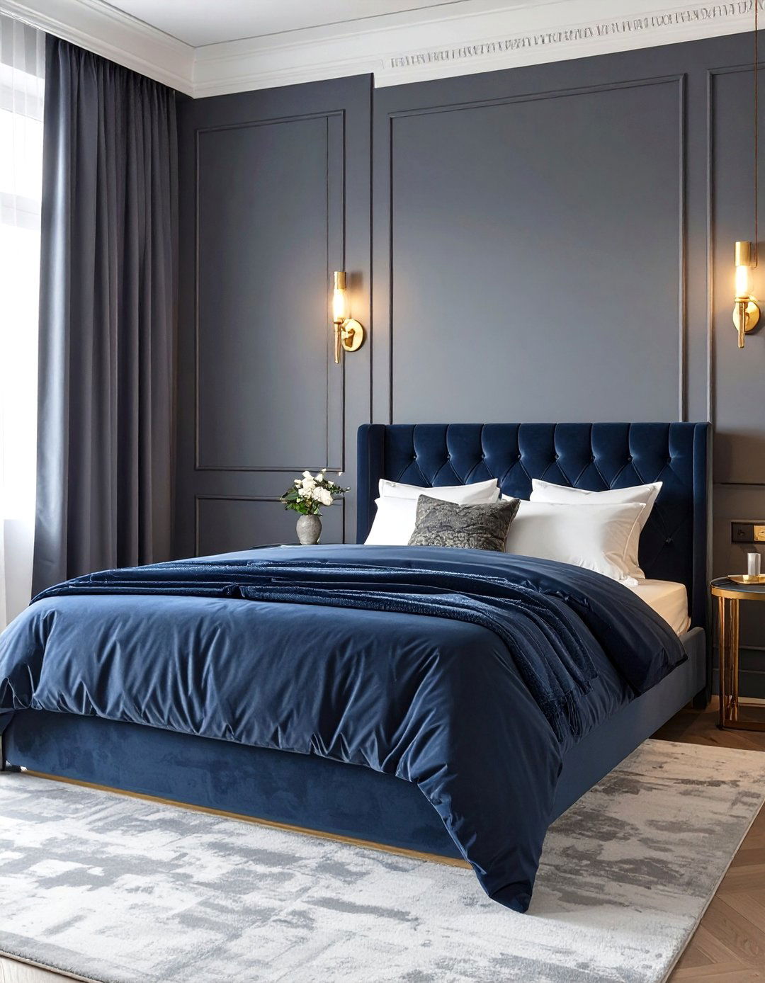 Moody and Dramatic Bedroom - 30 apartment bedroom ideas
