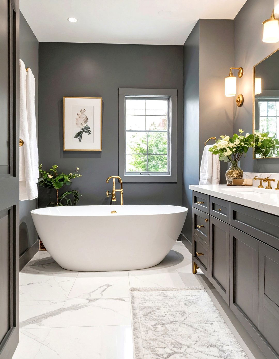 Moody and Dramatic Master Bathroom - 30 master bathroom designs