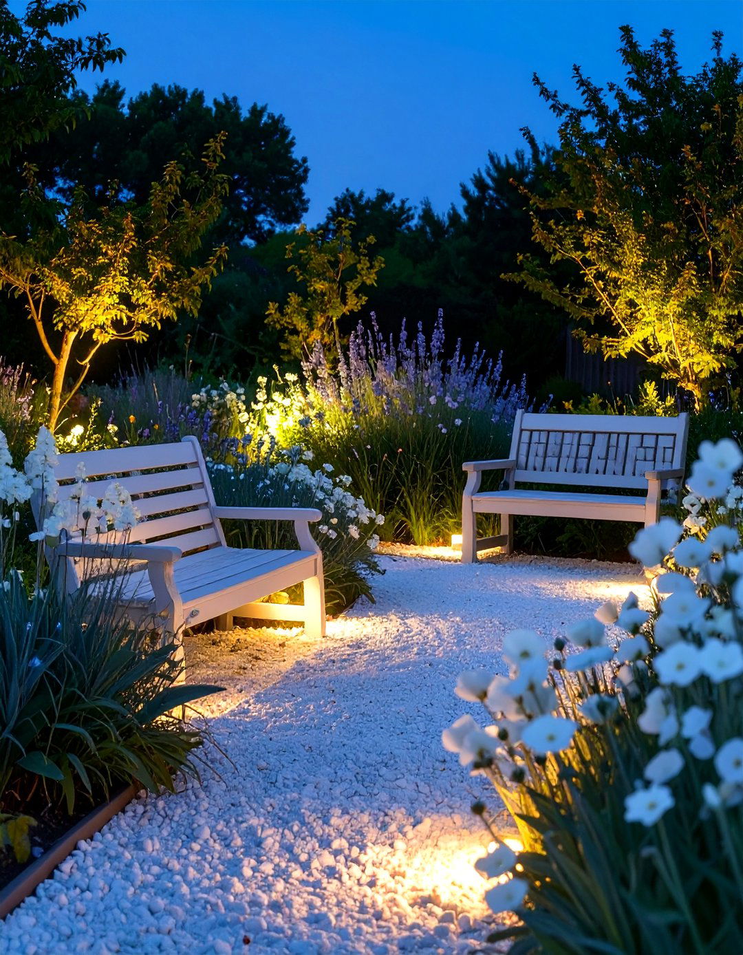 Moonlight Garden Corner - 30 corner landscaping ideas