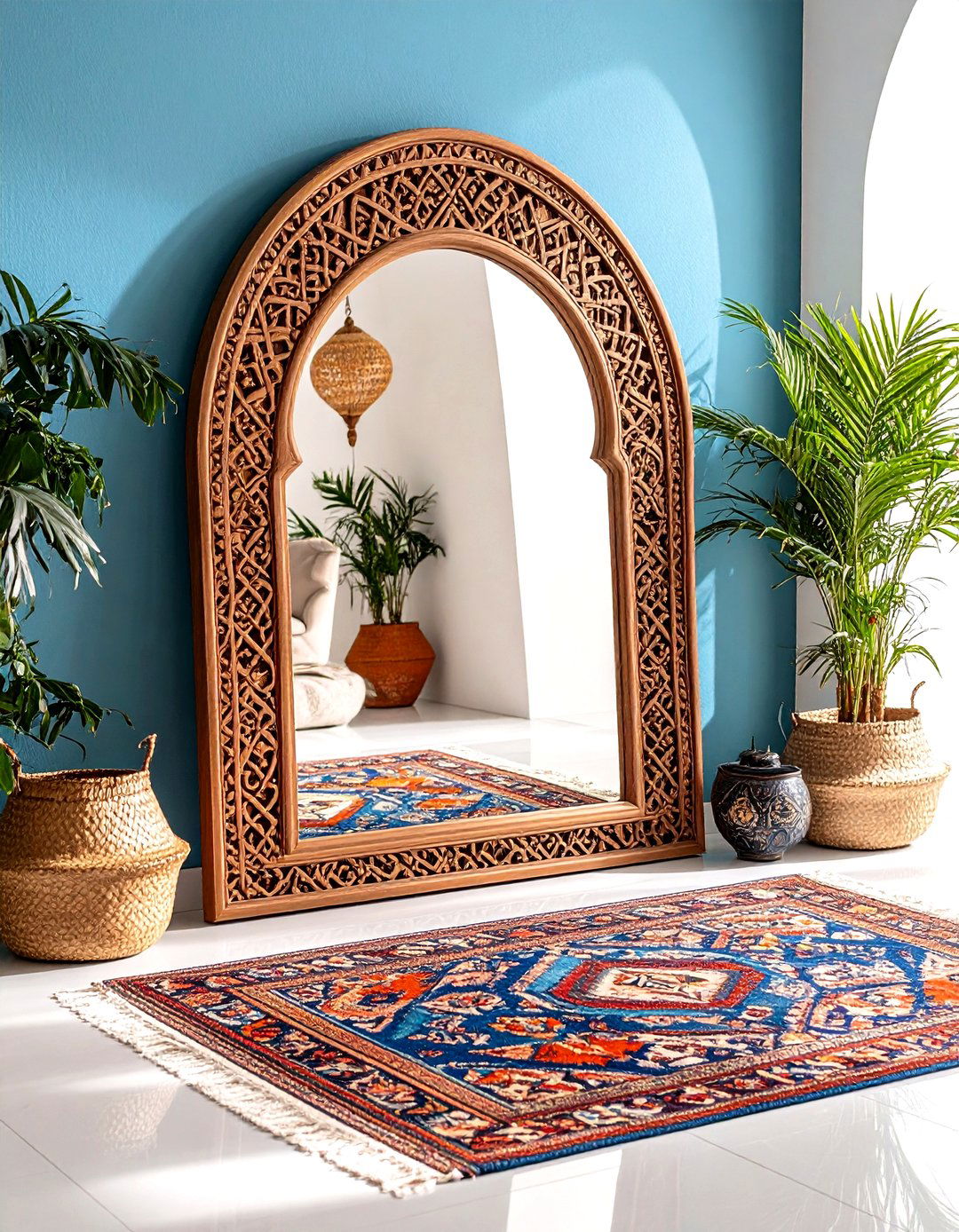 Moroccan Arch Entryway Mirror - 30 entryway mirror ideas