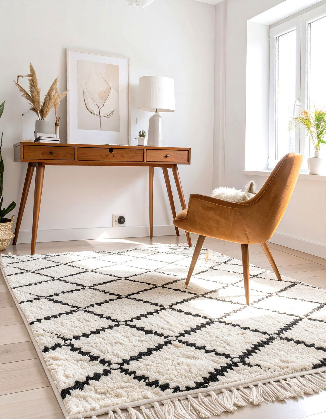 Moroccan Beni Ourain Office Rug - 30 office rug ideas