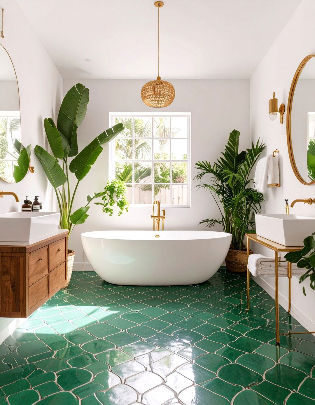 Moroccan Fish Scale Bathroom Tile Floor - 30 bathroom tile floor ideas