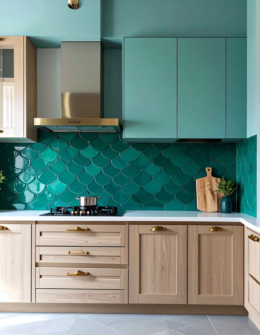 Moroccan Fish Scale Tile Kitchen Backsplash - 30 backsplash kitchen ideas