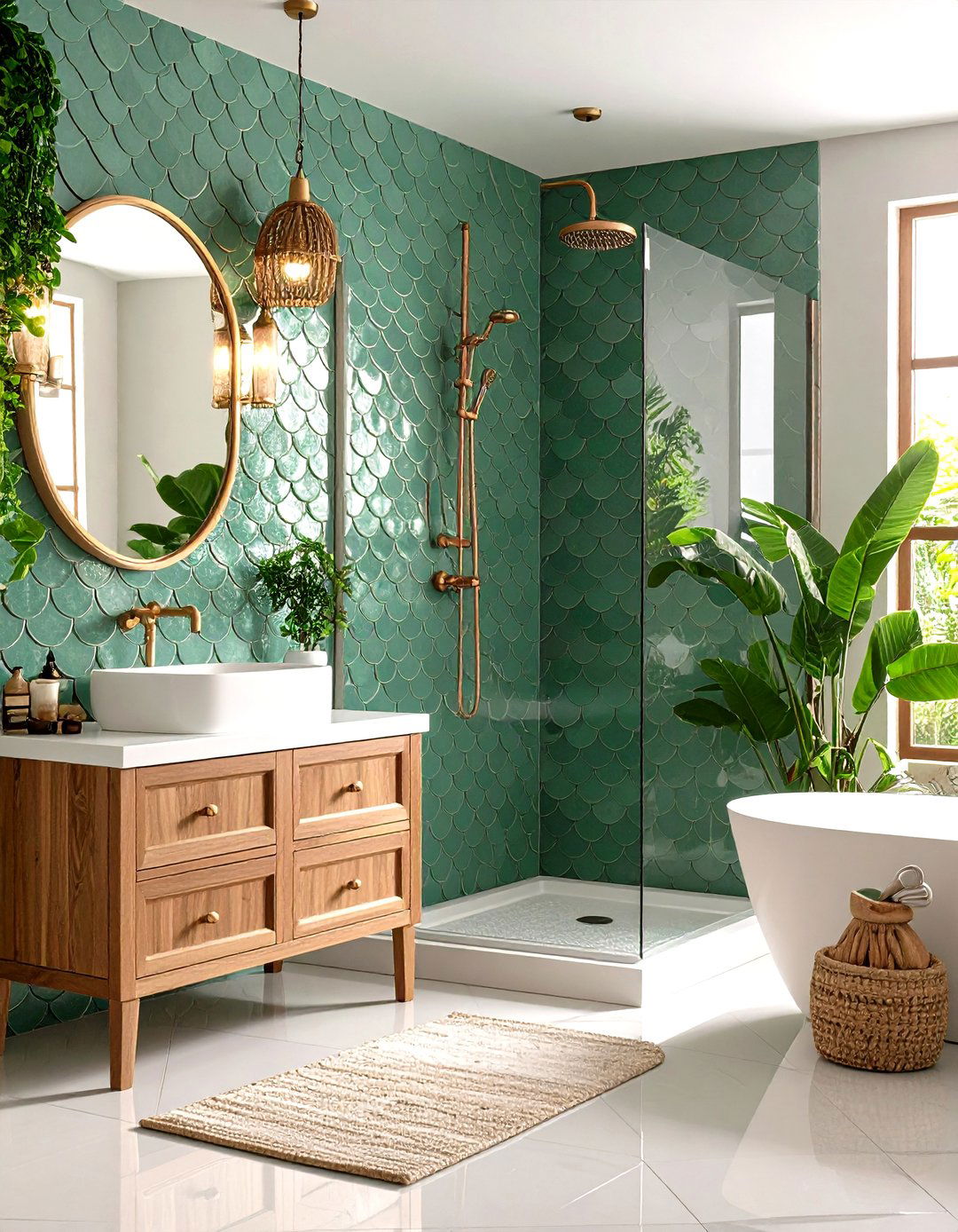Moroccan Fish Scale Tiles - 30 pinterest bathroom ideas