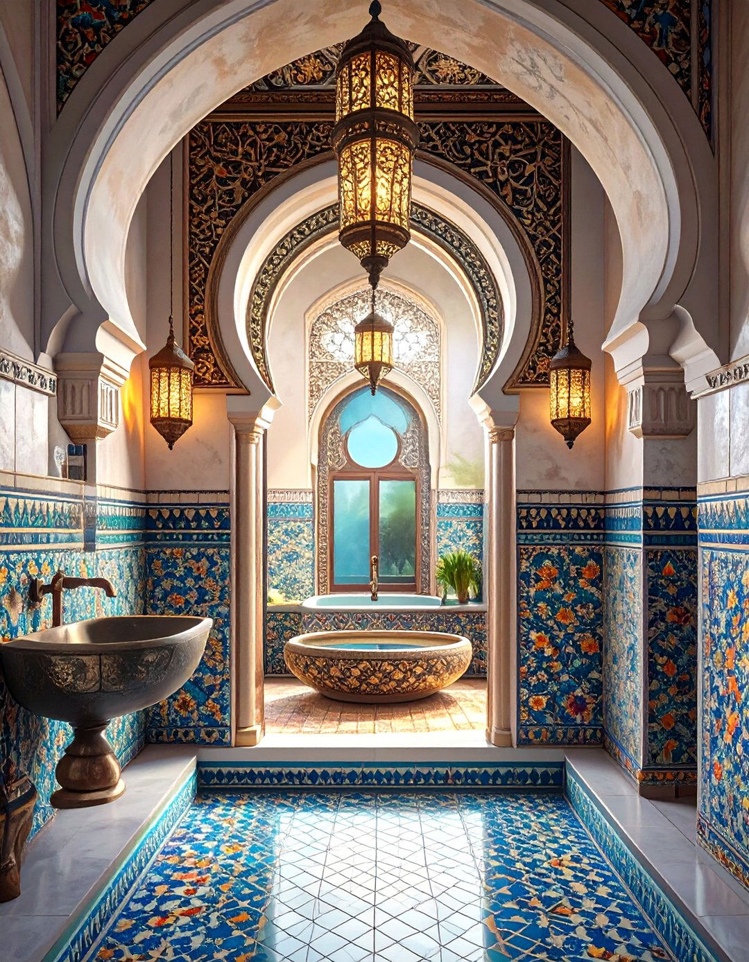 Moroccan Inspired Arch Mirror - 30 bathroom mirrors ideas