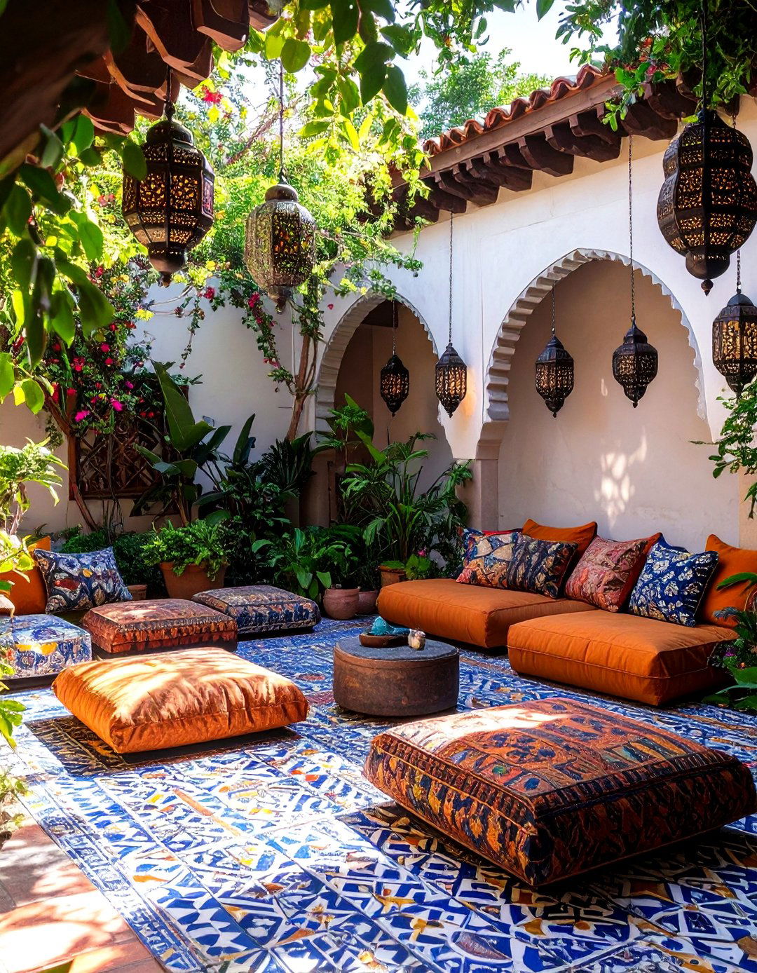 Moroccan Inspired Courtyard - 30 ai small backyard design ideas