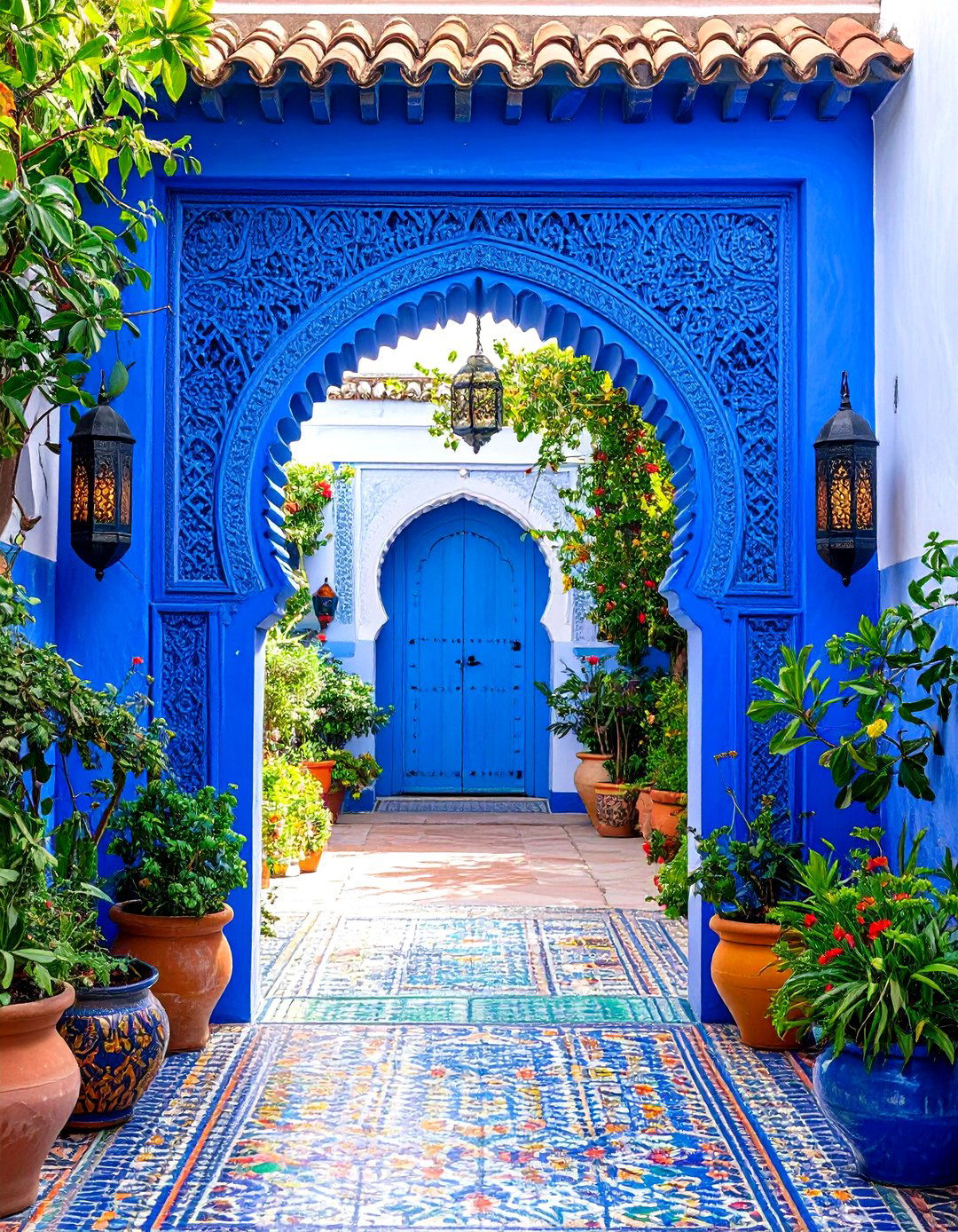 Moroccan Inspired Keyhole Arch Arbor - 30 garden arbor ideas