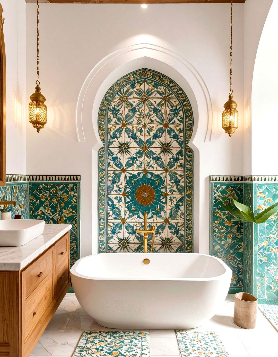 Moroccan Inspired Wet Bathroom - 30 wet bathroom ideas