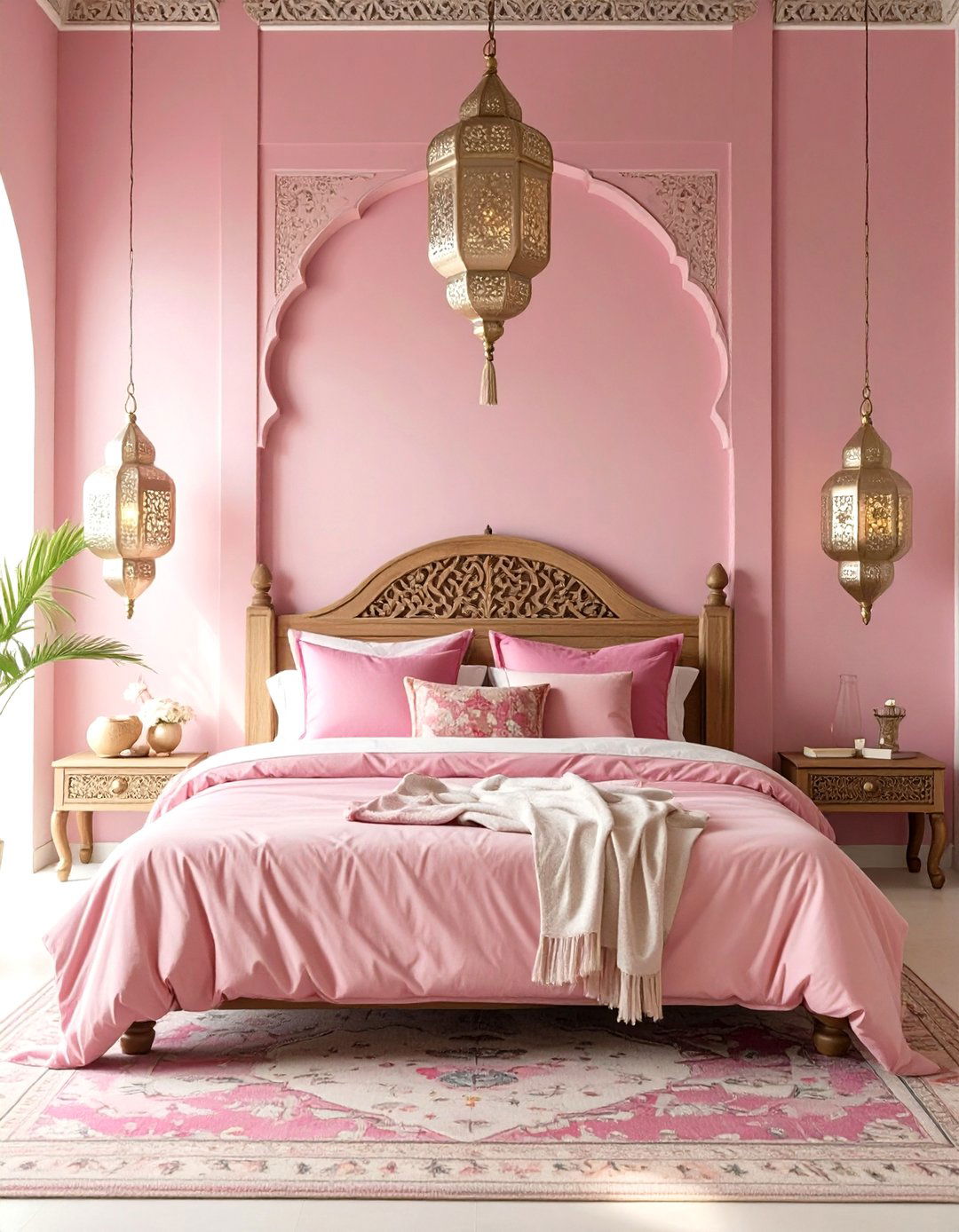 Moroccan Jewel Tone Pink Bedroom - 30 luxury pink girl bedroom design ideas