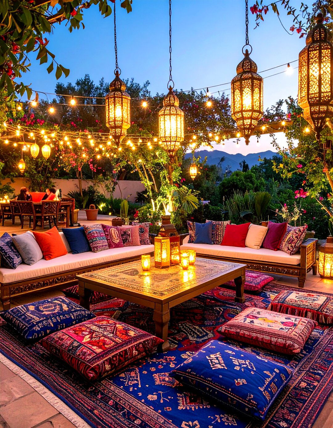 Moroccan Kasbah Garden Lounge - 30 garden party ideas