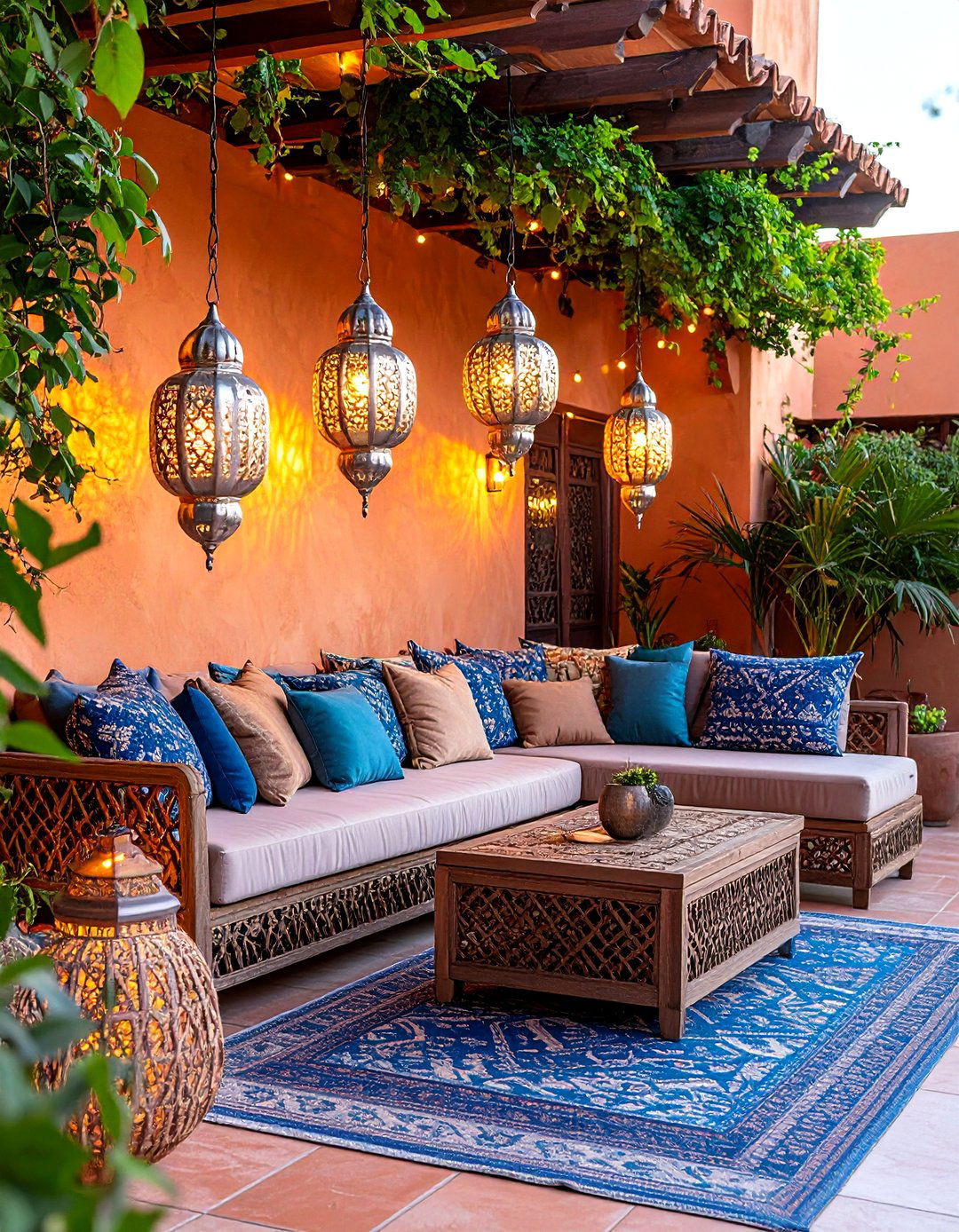 Moroccan Lantern Patio Light Strings - 30 patio light ideas