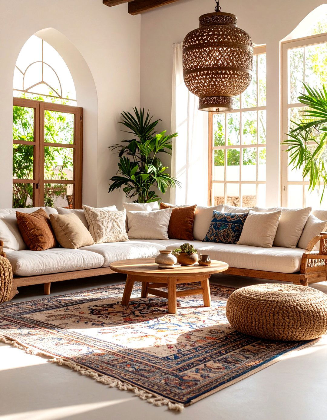 Moroccan Pierced Metal Lanterns - 30 lighting ideas for living room