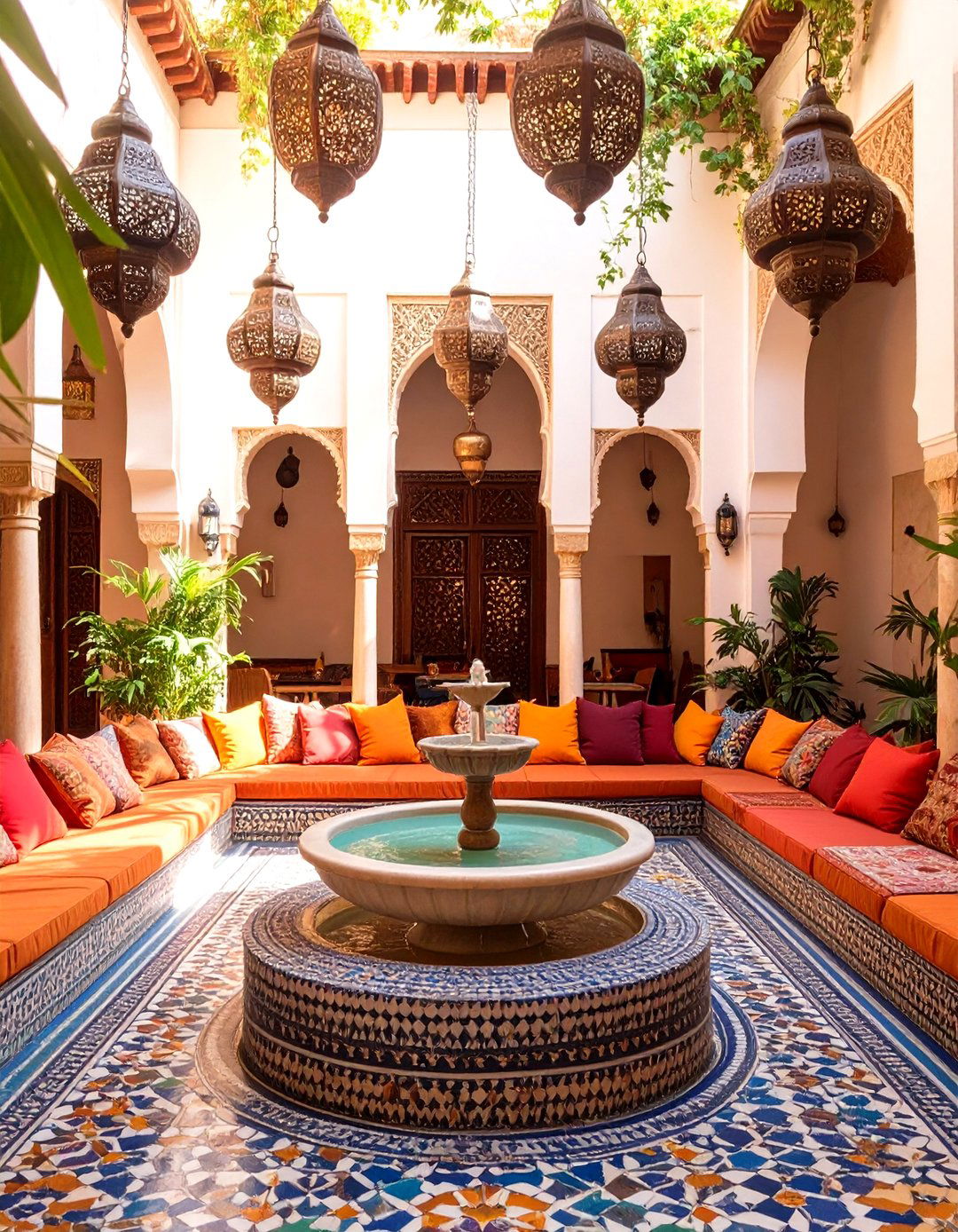 Moroccan Riad Courtyard Restaurant - 30 hospitality interior design ideas