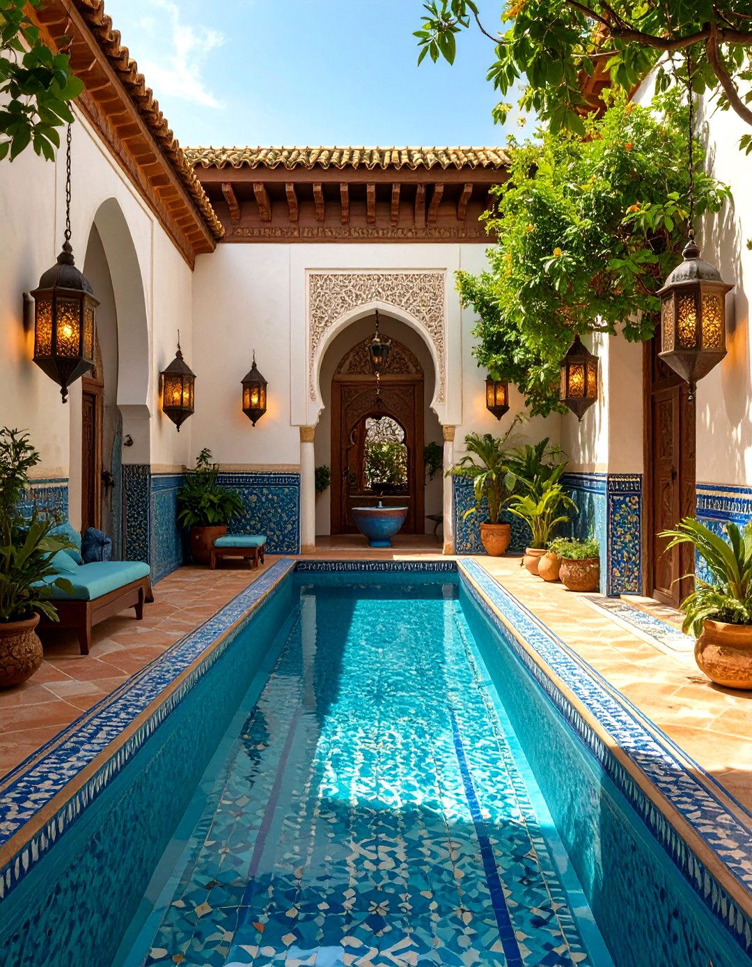 Moroccan Riad Pool Area - 30 homestyler -house design 3d ideas