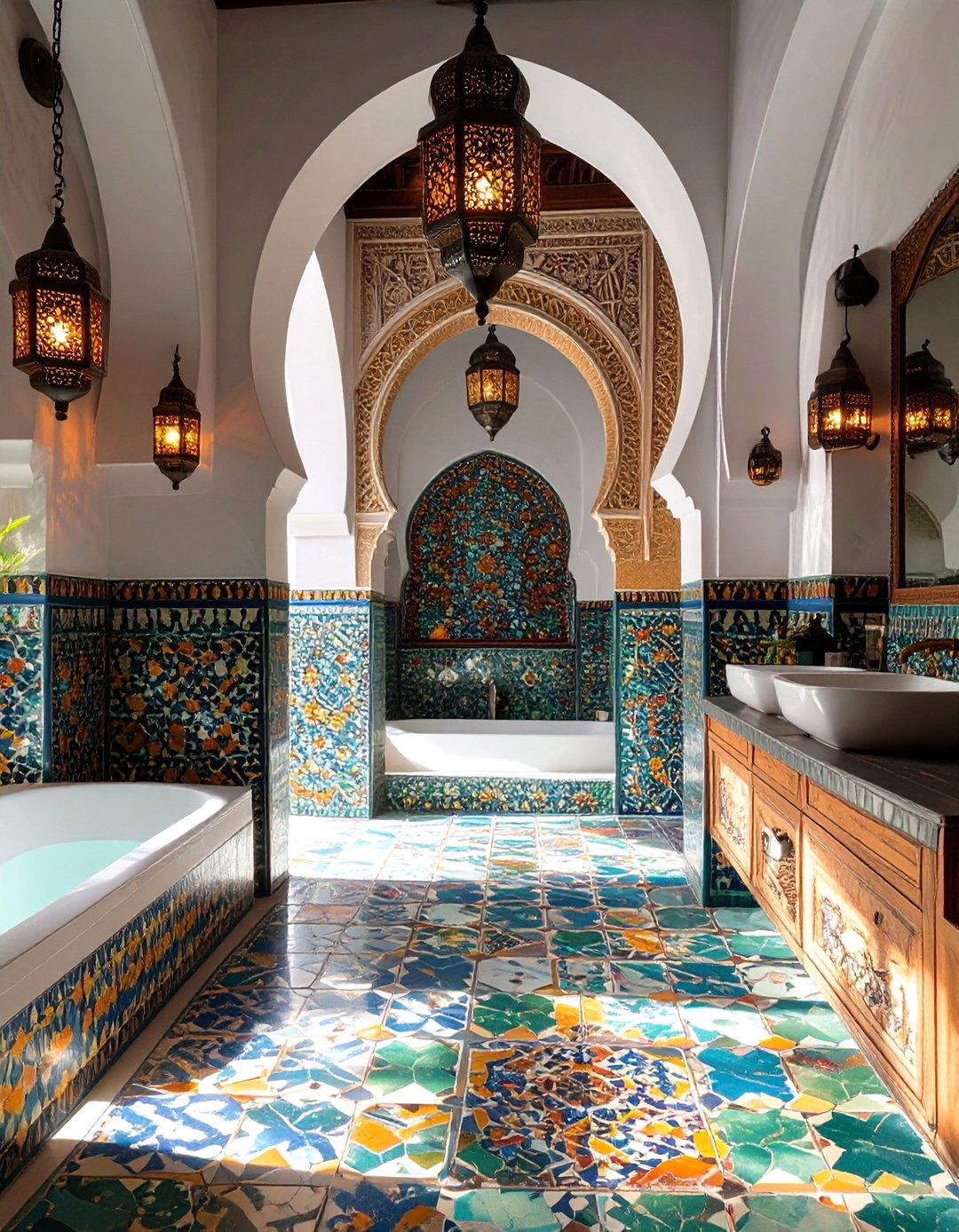 Moroccan Spa Bathroom - 30 bathroom theme ideas