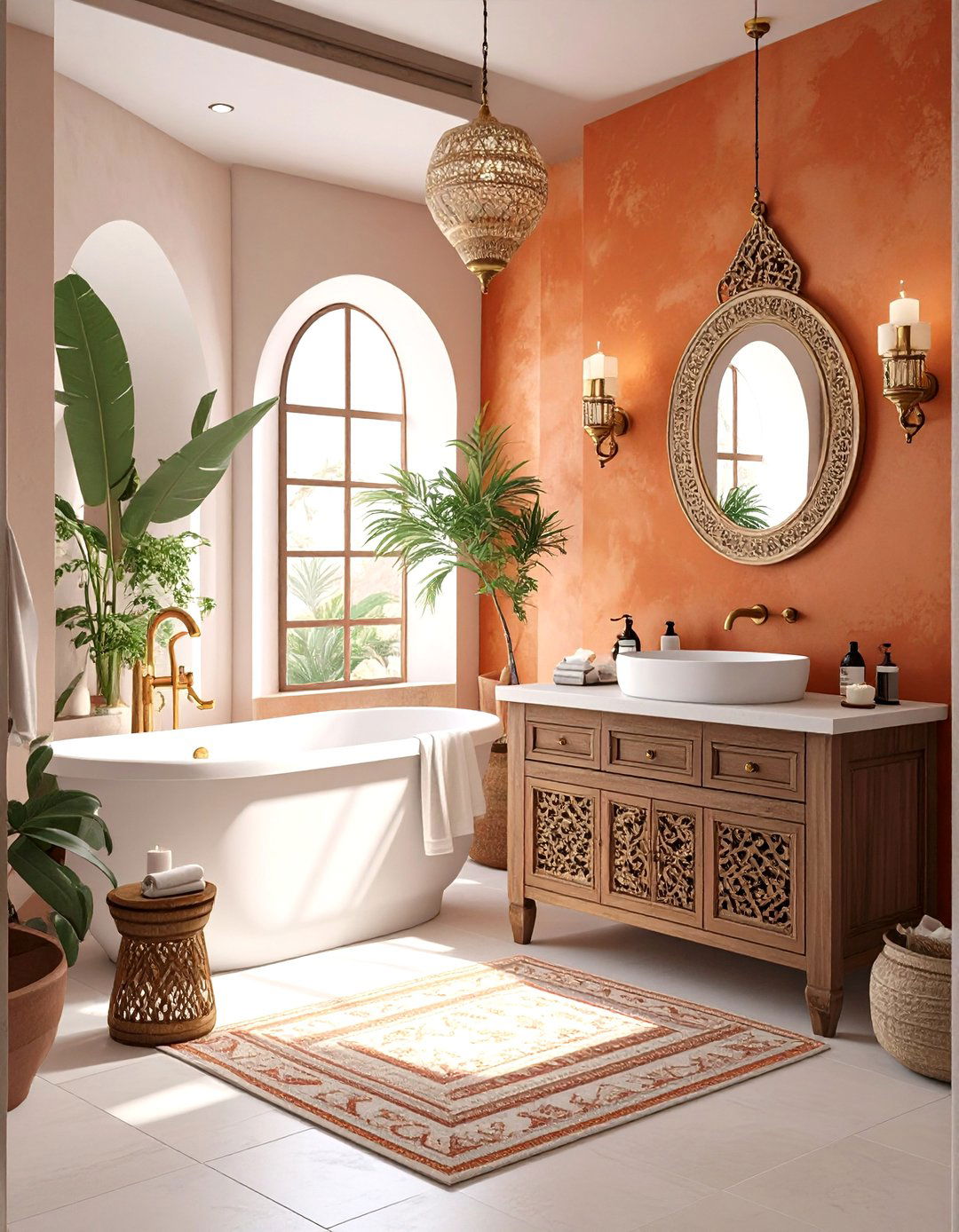 Moroccan Tadelakt Panels - 30 bathroom paneling ideas