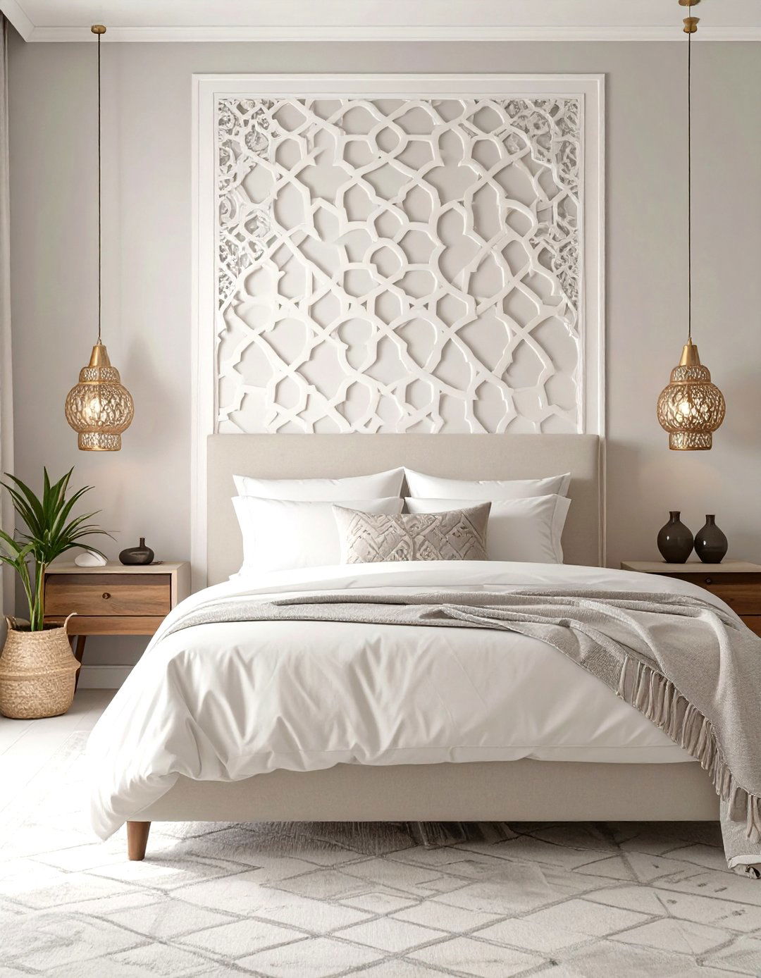 Moroccan Trellis Pattern Wallpaper - 30 wallpaper ideas for bedroom