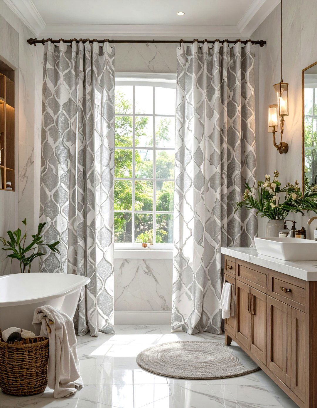 Moroccan Trellis Shower Curtain - 30 shower curtain ideas