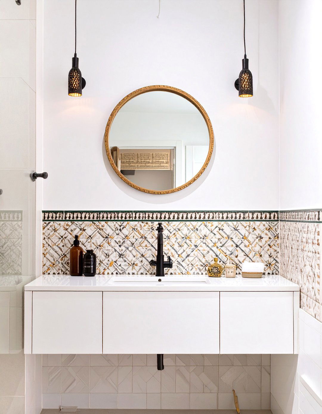 Moroccan Zellige Tiles - 30 small bathroom tile ideas