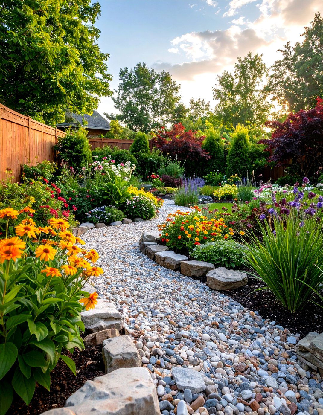 Mortared Stone Edging for a Pea Gravel Patio - 30 pea gravel patio edging ideas