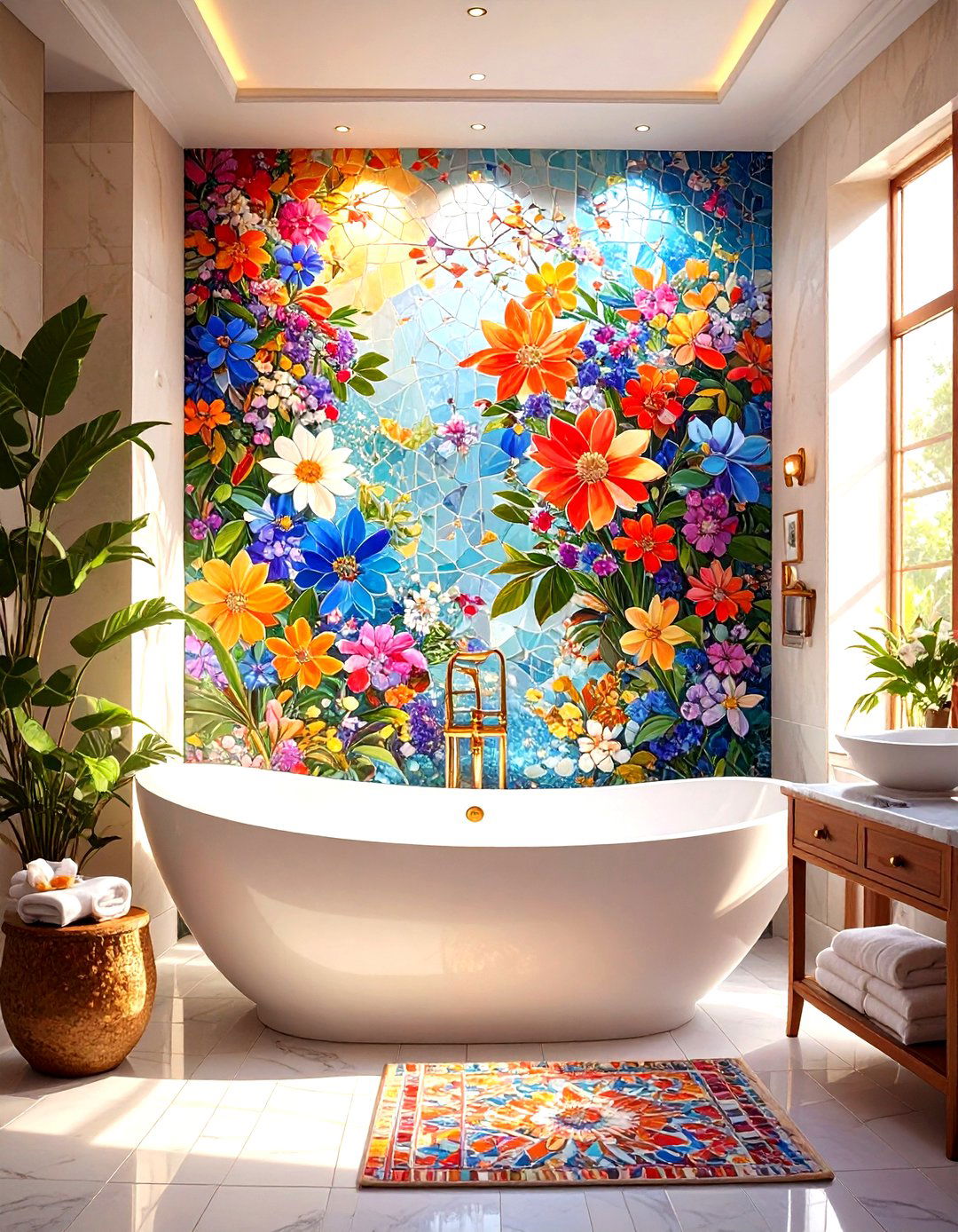 Mosaic Tile Art Bathroom - 30 bathroom art ideas