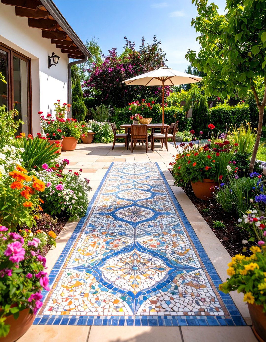 Mosaic Tile Artistry - 30 backyard floor ideas
